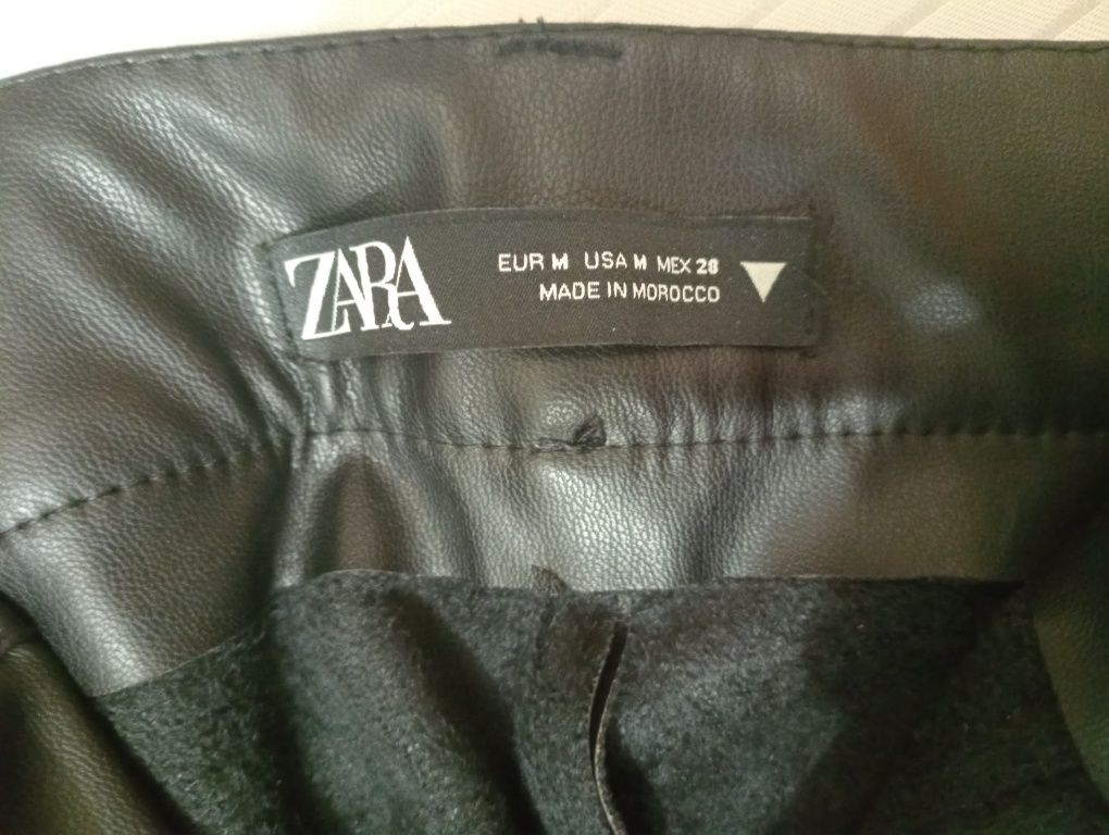 Zara шорти шкіряні