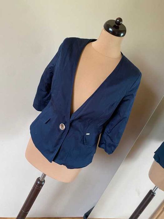 krotki dopasowany zakiet marynarka blazer narzutka xxxl +size 44 42