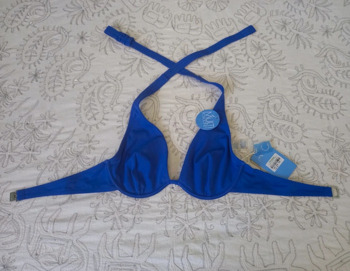 Top Bikini Enfasis azul real