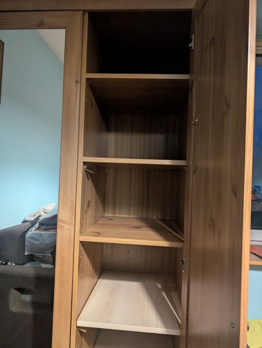 IKEA ASPELUND 3-drzwiowa z lustrem 130x190x55 cm