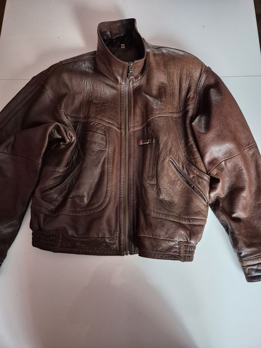 Brązowa kurtka skórzana rozm. 54