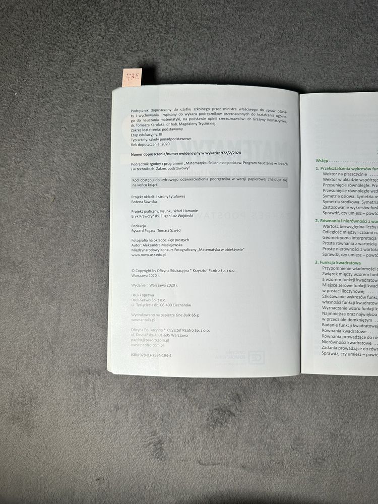 Podręcznik Matematyka 2
