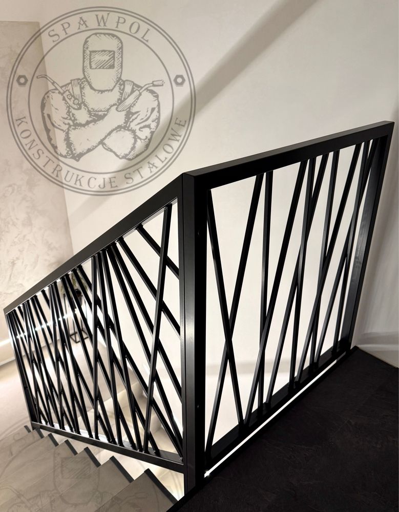 Schody wewnętrzne samonośne • Balustrady