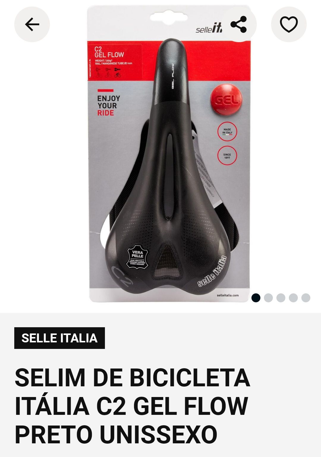 Selim gel  selle Itália bicicleta