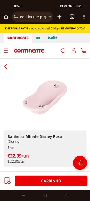 Banheira rosa minnie