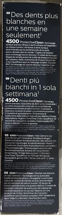 Escova de dentes elétrica Philips Sonicare 4500- nova, 3 anos garantia