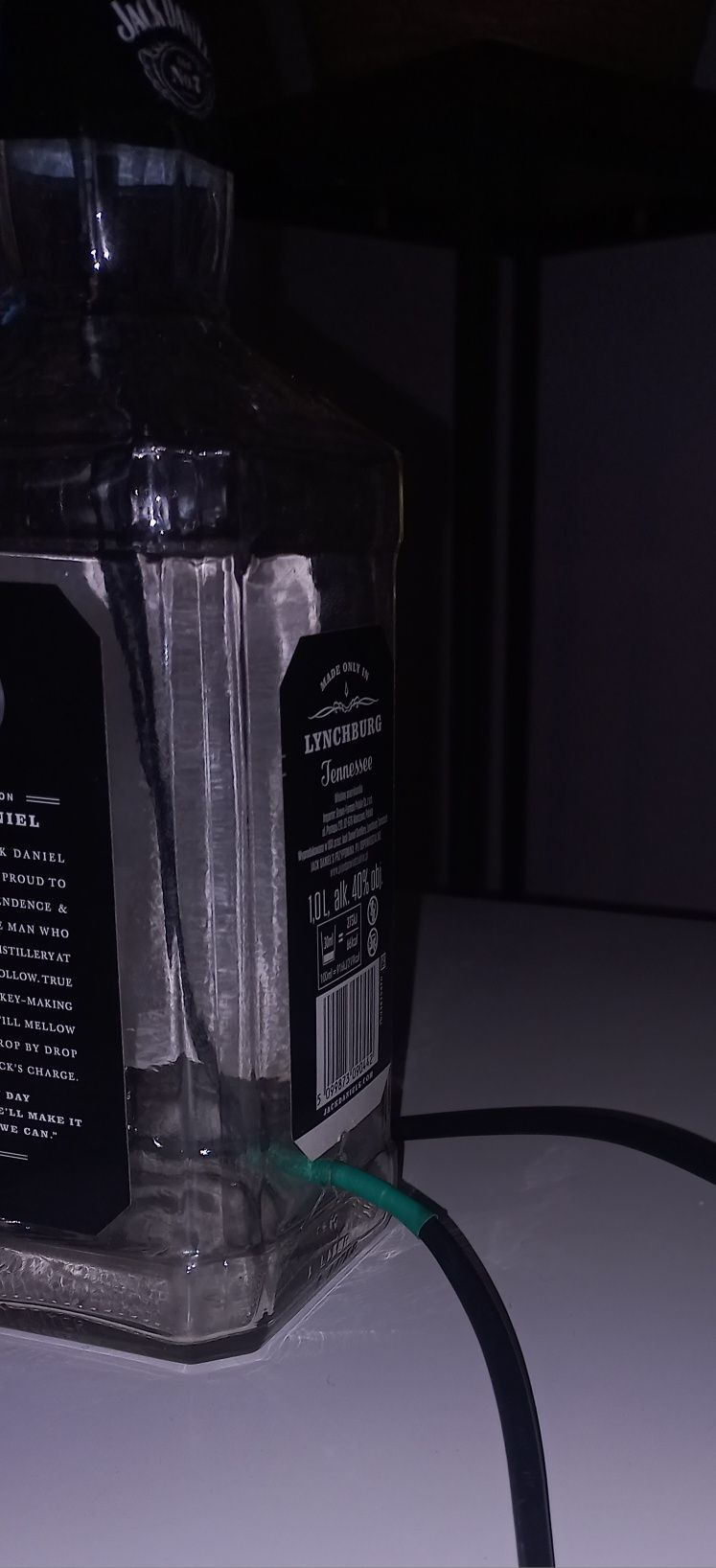 Lampka nocna z butelki Whiskey Jack Daniels Toruń Ciechocinek
