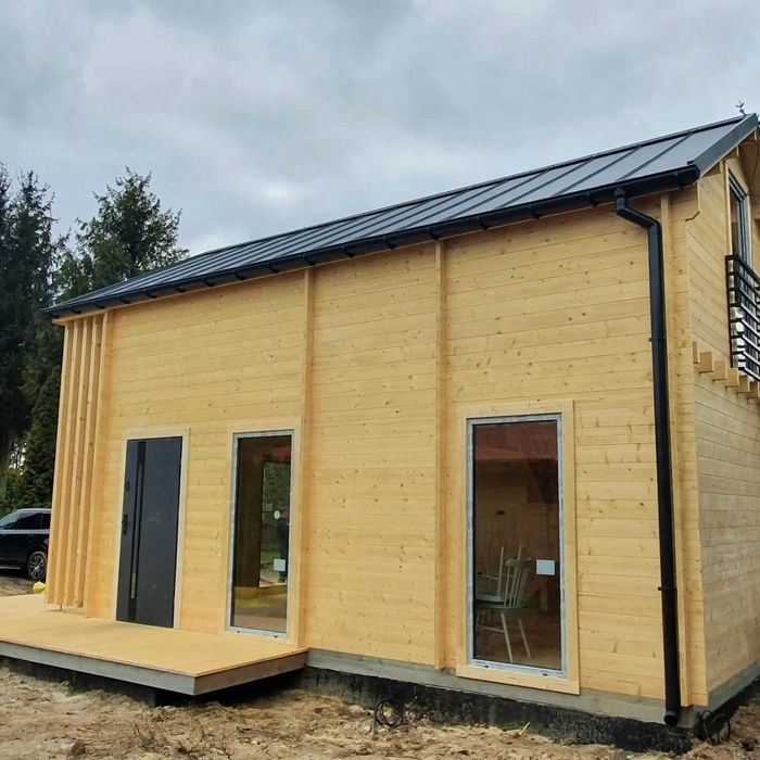 Drewniany domek letniskowy Horyzont 65 + 21 m2 - ROD, ośrodek wypoczyn
