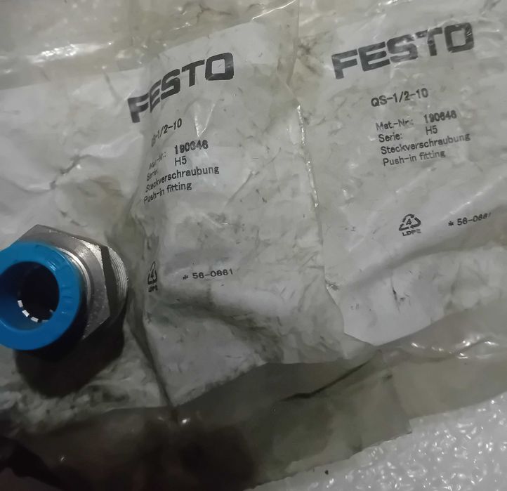 3 uniões de encaixe Festo QS -1/2 -10 .Novos
