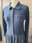 Długa sukienka a'la jeans; 100% bawełna; LIZ&CO.;rozmiar S/M; vintage
