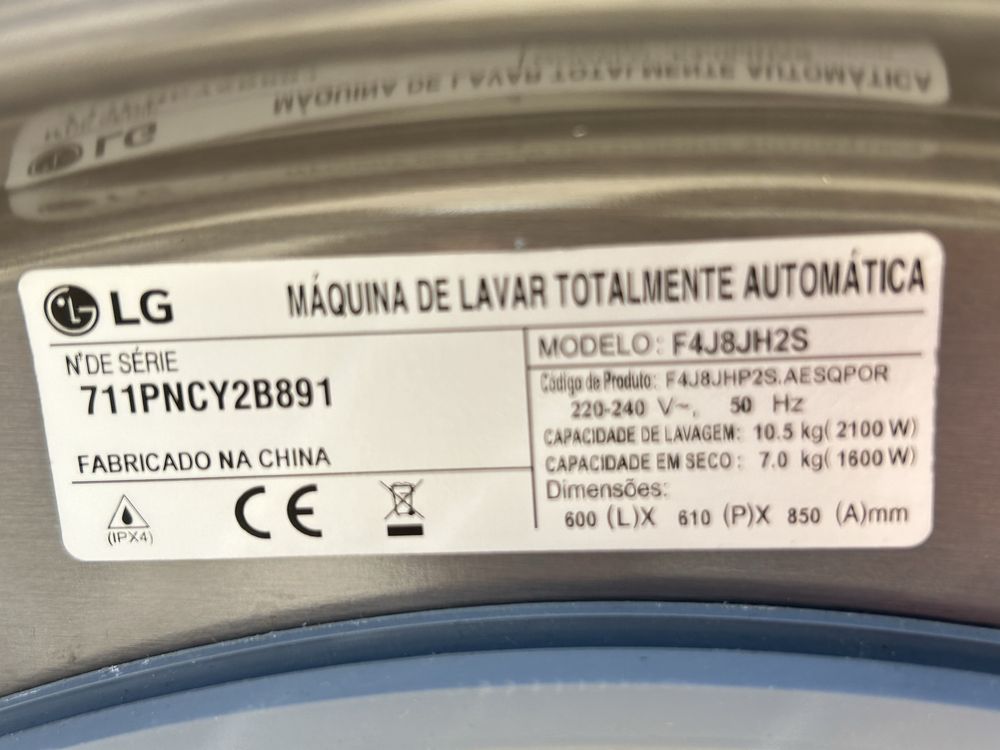 Maquina lavar e secar LG
