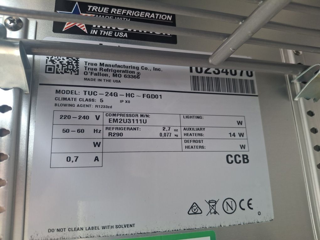 Lodówka chłodziarka TRUE USA
