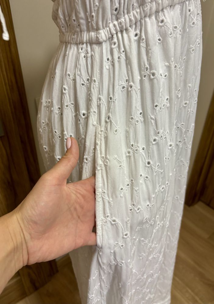 Biala sukienka boho