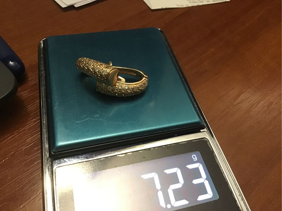 Серьги золото 585 пробы