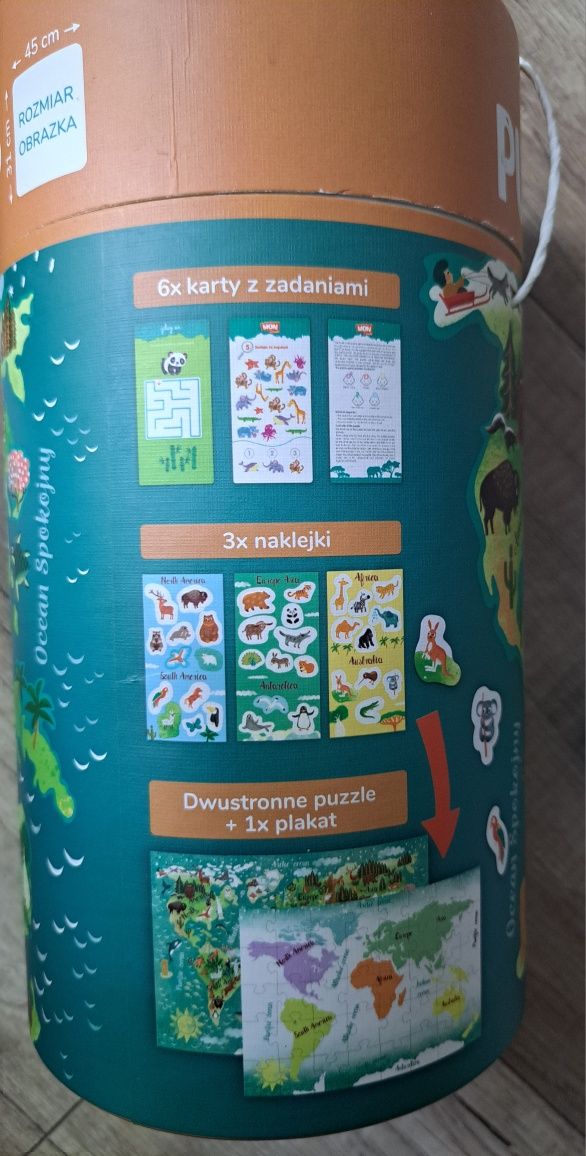 Puzzle gra edukacyjna Zwierzęta Świata