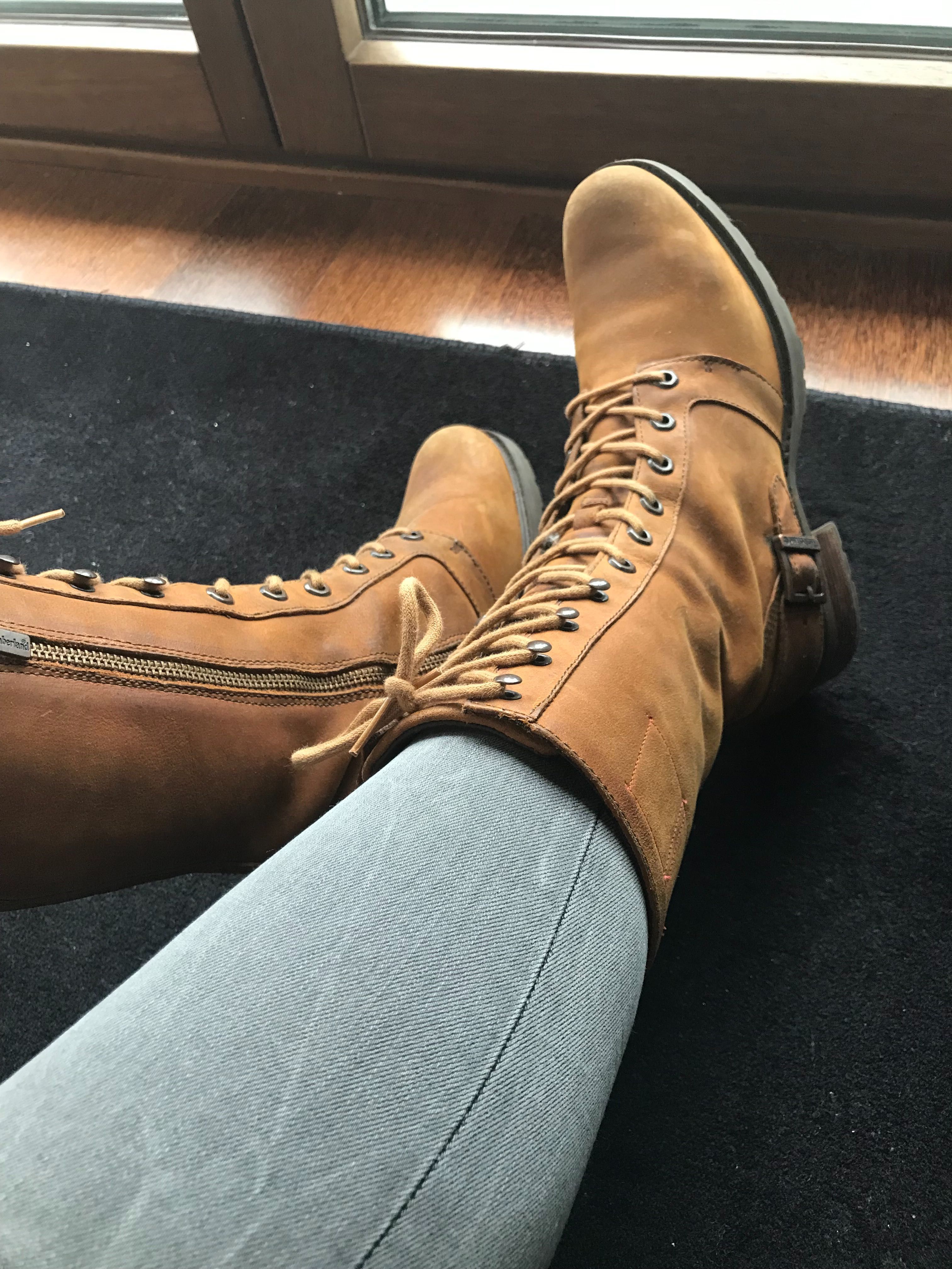 Botas pele Timberland camel