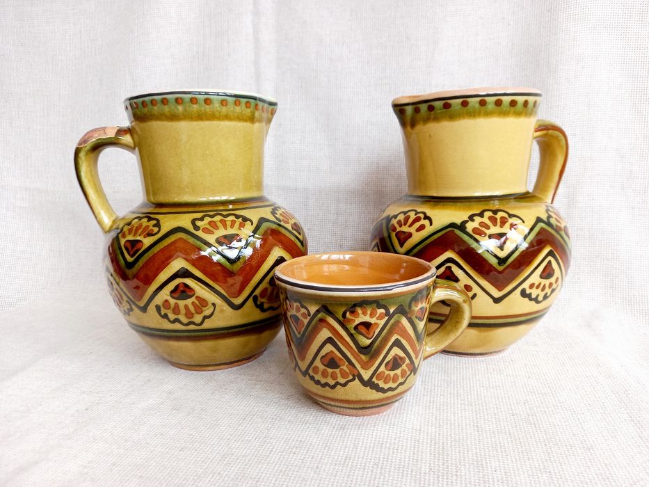 Глечик чашка майоліка кераміка глиняний посуд