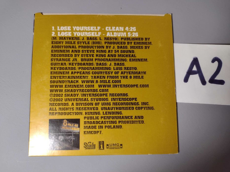 CD Eminem Lose Yourself PROMO