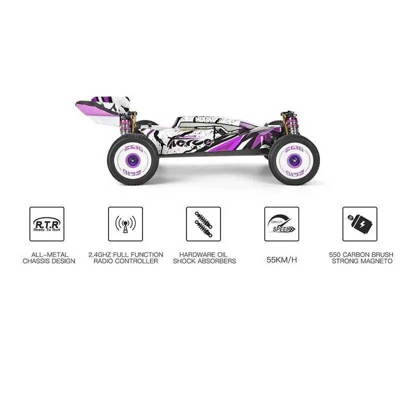 WLtoys RC  124019 1/12 2,4G 4WD 60Km / h 550 Brush машинка багги