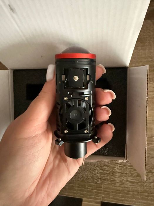 Міні LED лінзи AILEO H4 6000К 45–67Вт, з шторкою на дальнє світло