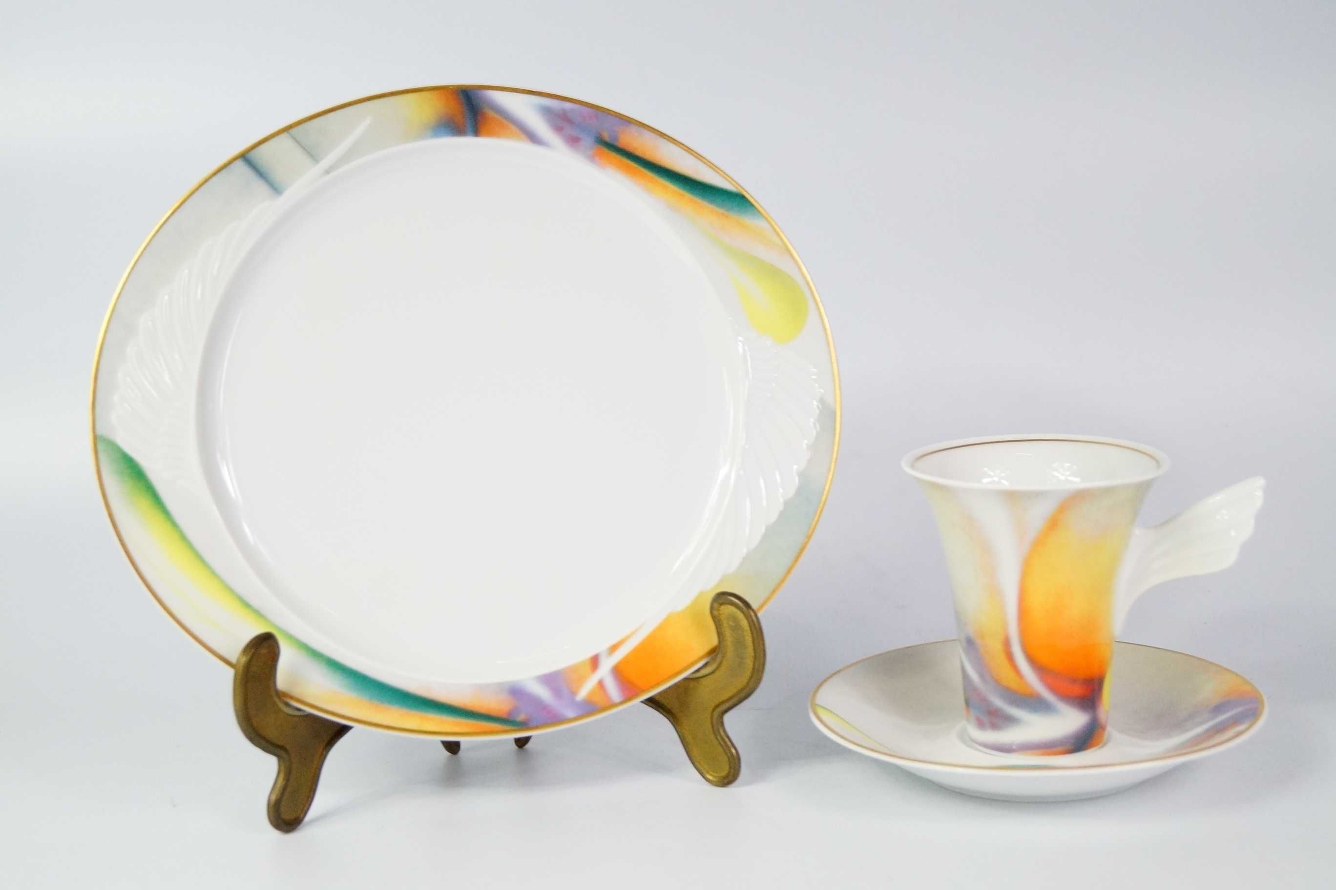 Rosenthal Mythos Versace filiżanka trio zestaw śniadaniowy kawa