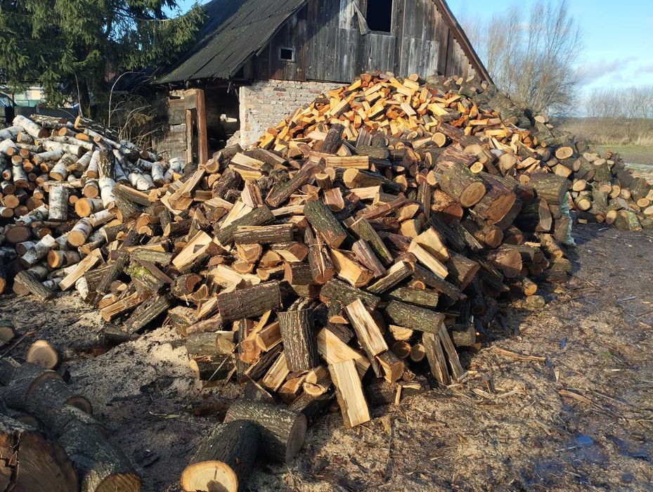 Drewno DRZEWO opałowe olcha brzoza OPAL liściasty kominkowy