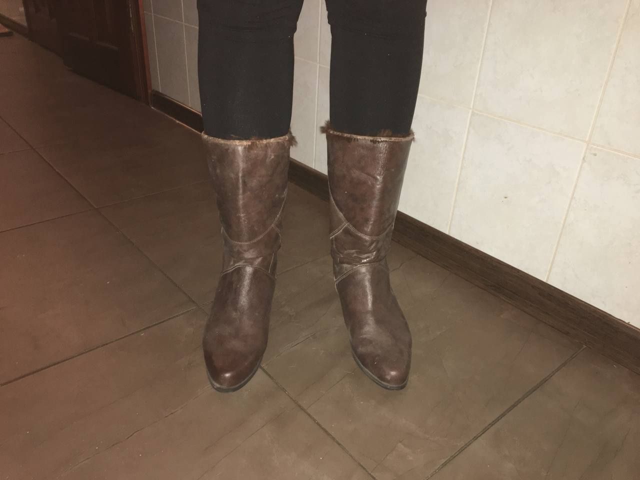 Продам сапоги женские кожаные. Евро зима