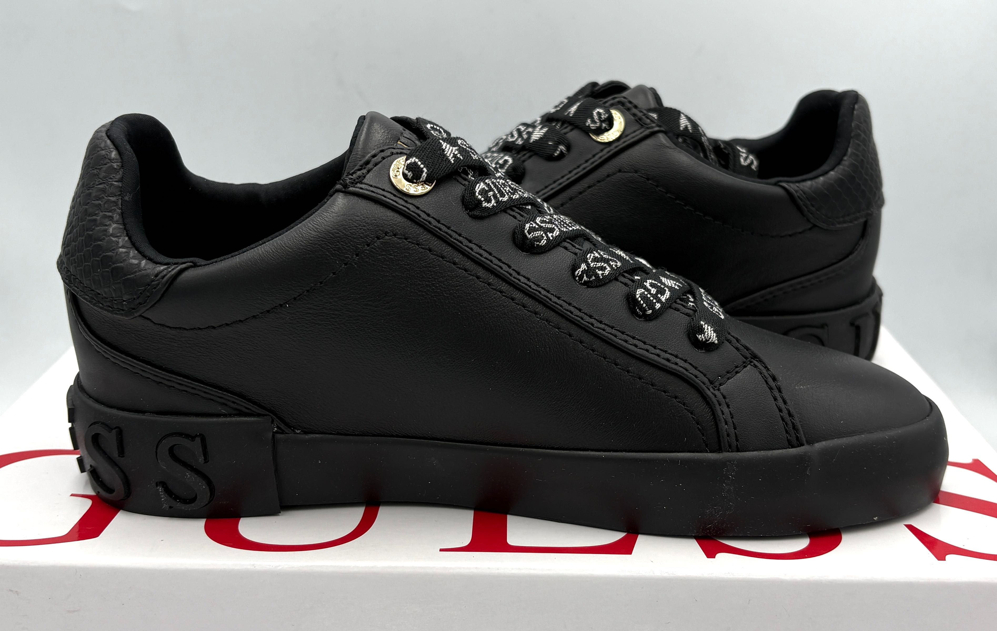 ‼️ Nowe oryginalne sneakersy GUESS trampki 36 czarne Noir Puxly AZ 210