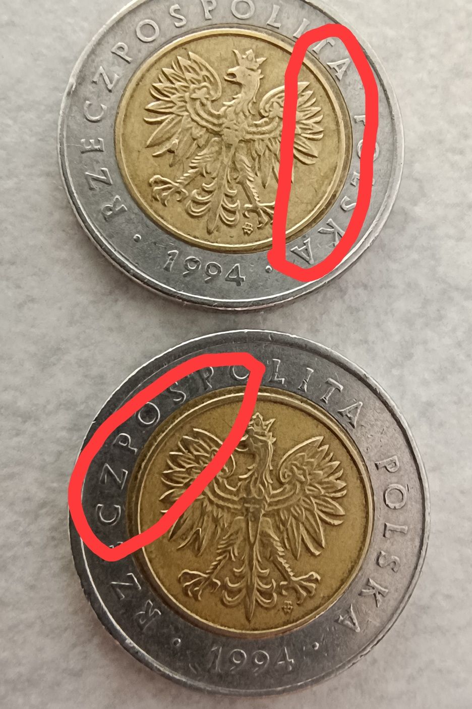 Monety 5 złotych 1994r