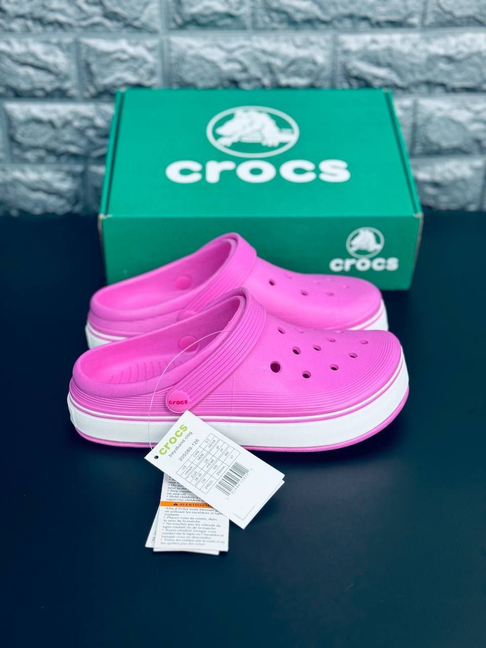 Женские Шлепанцы Crocs Розовые Шлепанцы Кроксы