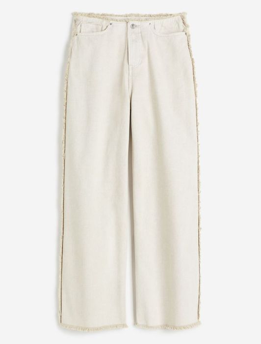 Baggy low jeans H&M z postrzępionymi brzegami. Nowe wyprzedane TANIEJ!