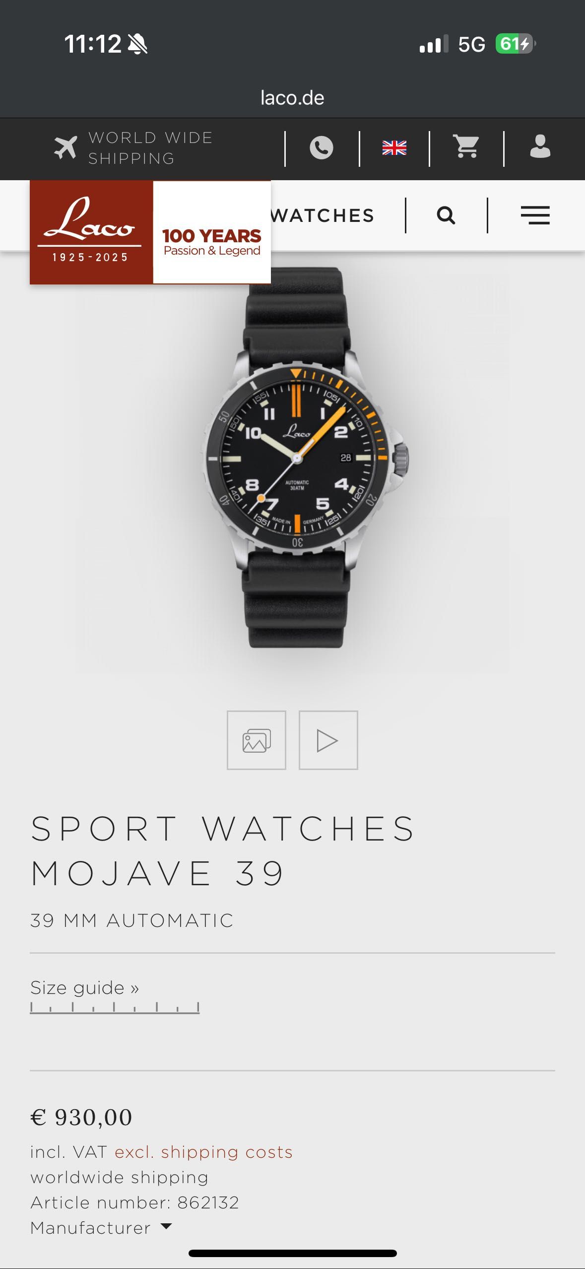 LACO zegarek męski MOJAVE 39