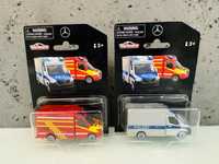 2 x Majorette resoraki Mercedes-Benz Polizei i Ambulance