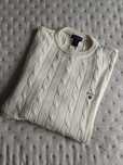 Sweter Gant GANT elegancki beżowy kremowy ecru warkocz M vintage