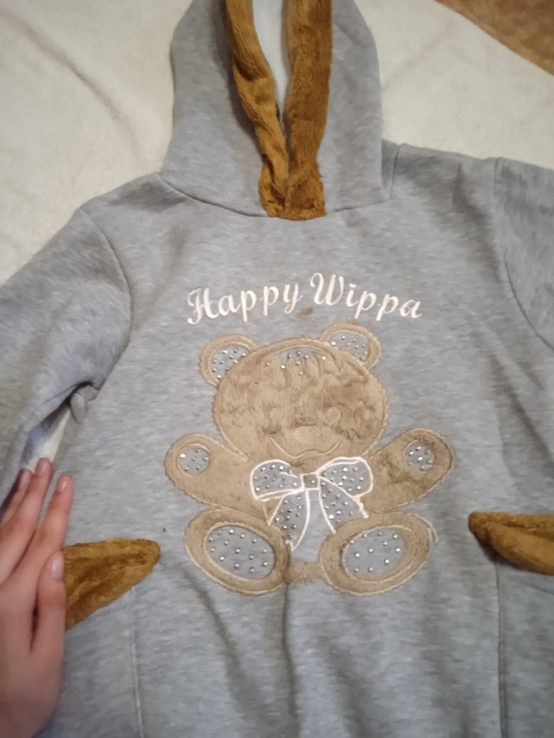 Тепла дитяча кофтинка з ведмедиком "Happy wippa"