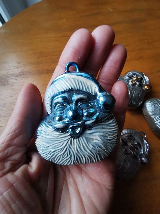 Stare bombki choinkowe z prl Mikołaje