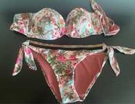 Biquini tezenis coral estampado floral