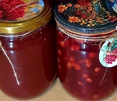 Калина з цукром. Чай ягідний.