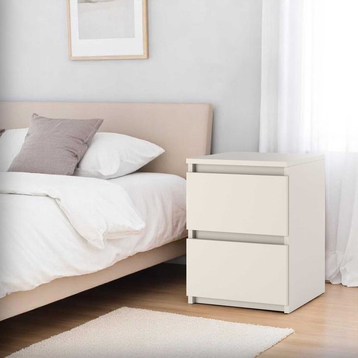 Szafka Nocna Nowoczesna Do Sypialni 30cm Stolik Nocny 2 Szuflady Mała