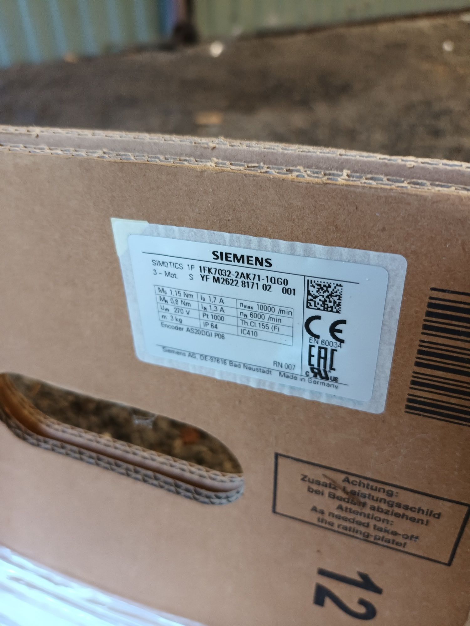 Servomotor Siemens 1FK7032-2AK71-1QGO