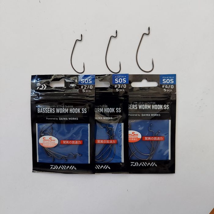 Haki  DAIWA  Bassers Worm Hook  SS – SOS  - 1 opakowanie