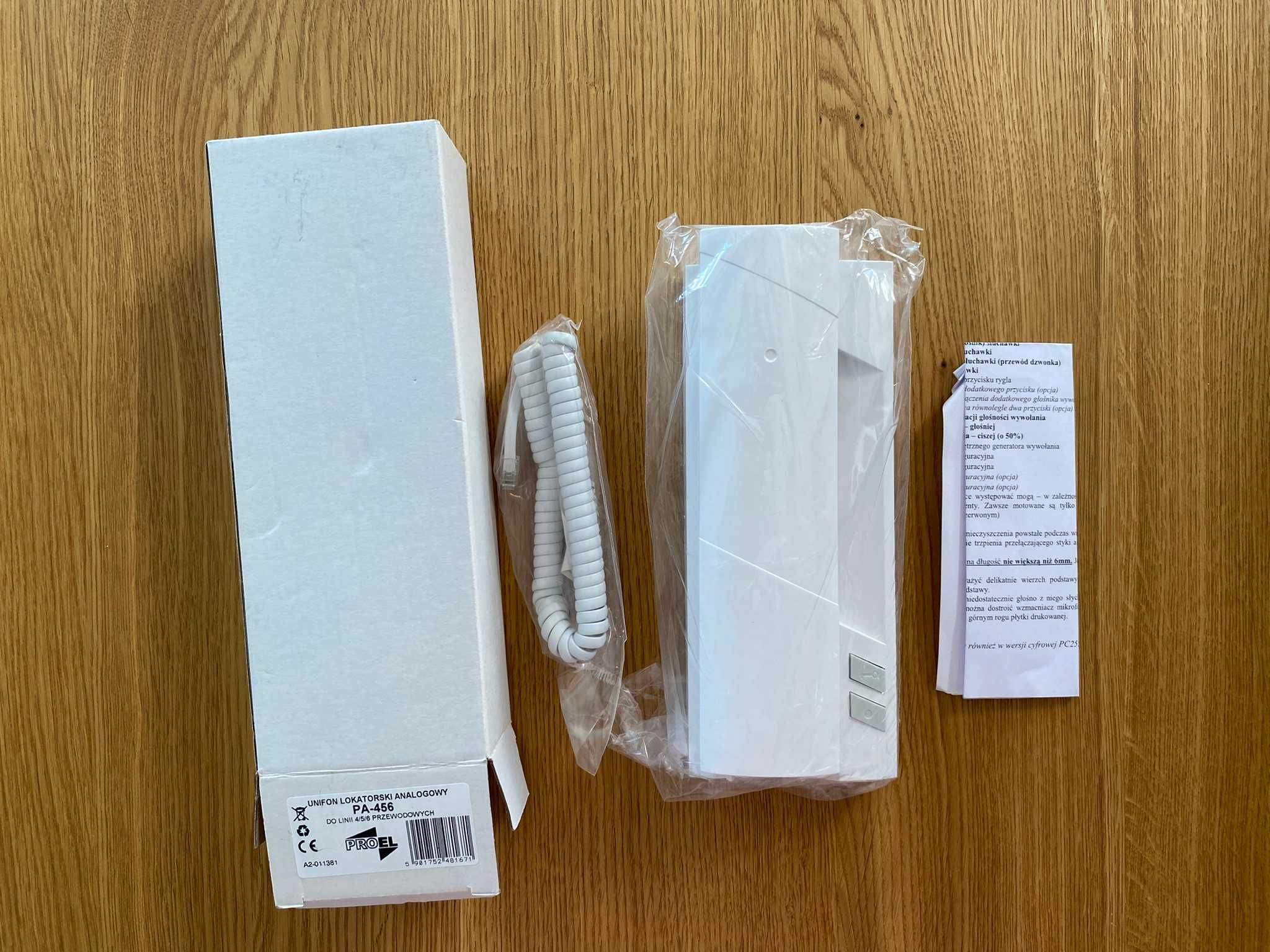 Domofon PROEL Unifon Lokatorski Analogowy PA-456 kolor biały