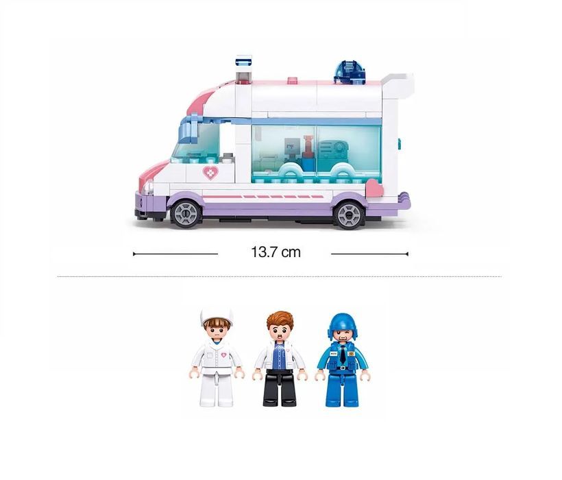 Klocki Sluban B1213 Karetka Pogotowie Ambulans Metropolis 251 El.