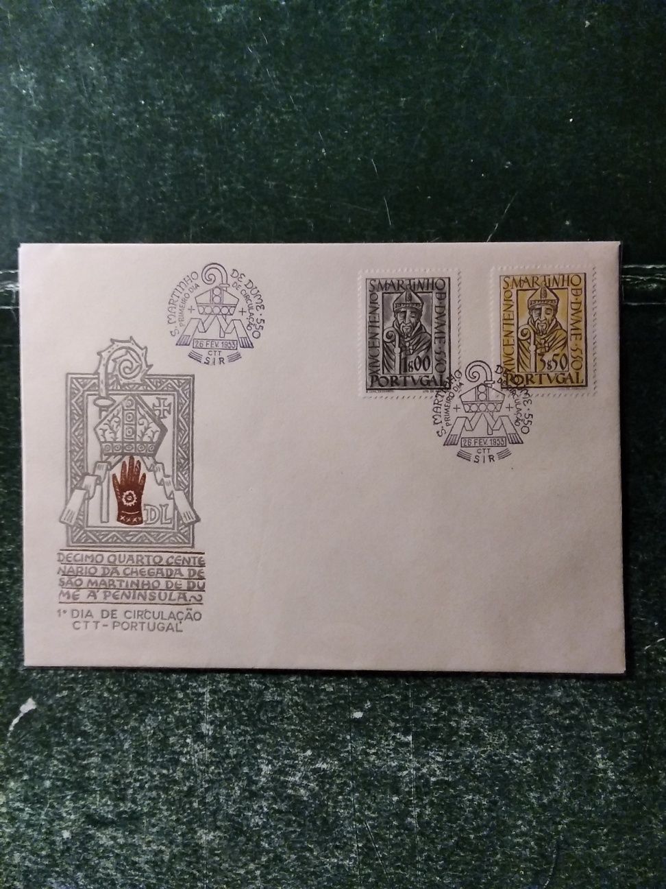1953 FDC 14 Centenário Da Chegada á Península S° Martinho de Dume MNH