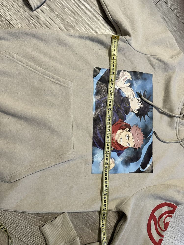 Primark Anime Kaisen Jujutsu bluza bezowa z kapturem XS hoodie