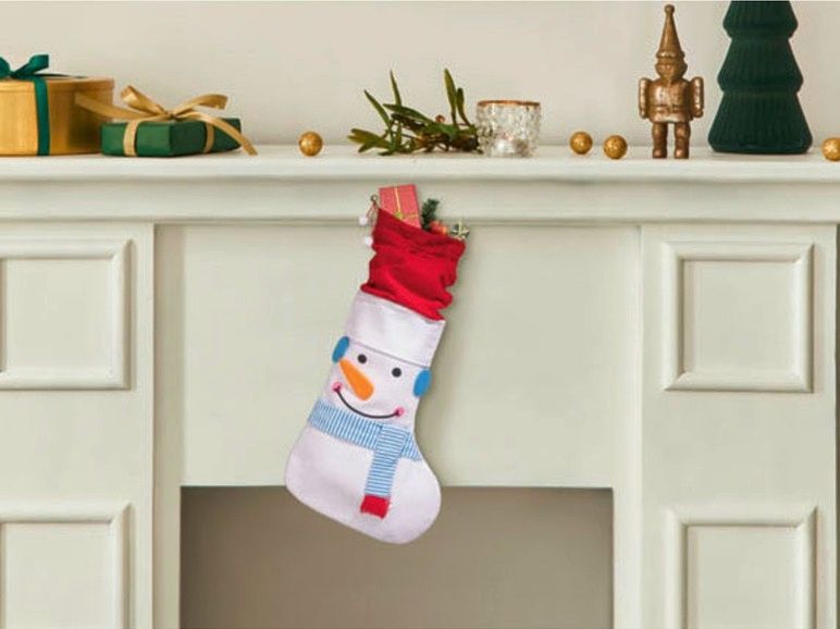 Велика різдвянна панчоха для подарків 100×30см