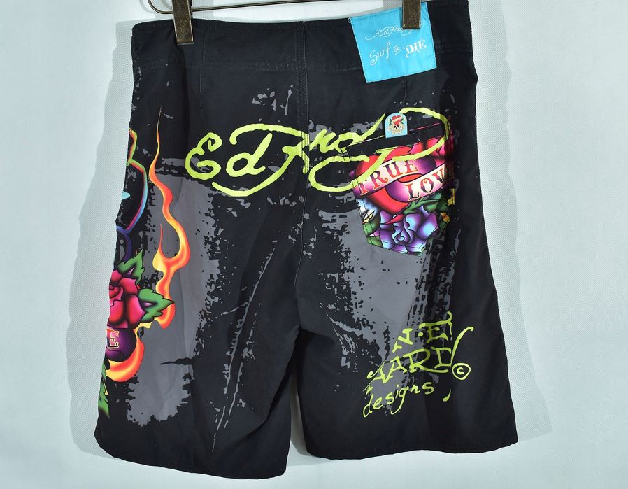 Ed Hardy Spodenki Męskie Luźne Logowane 31