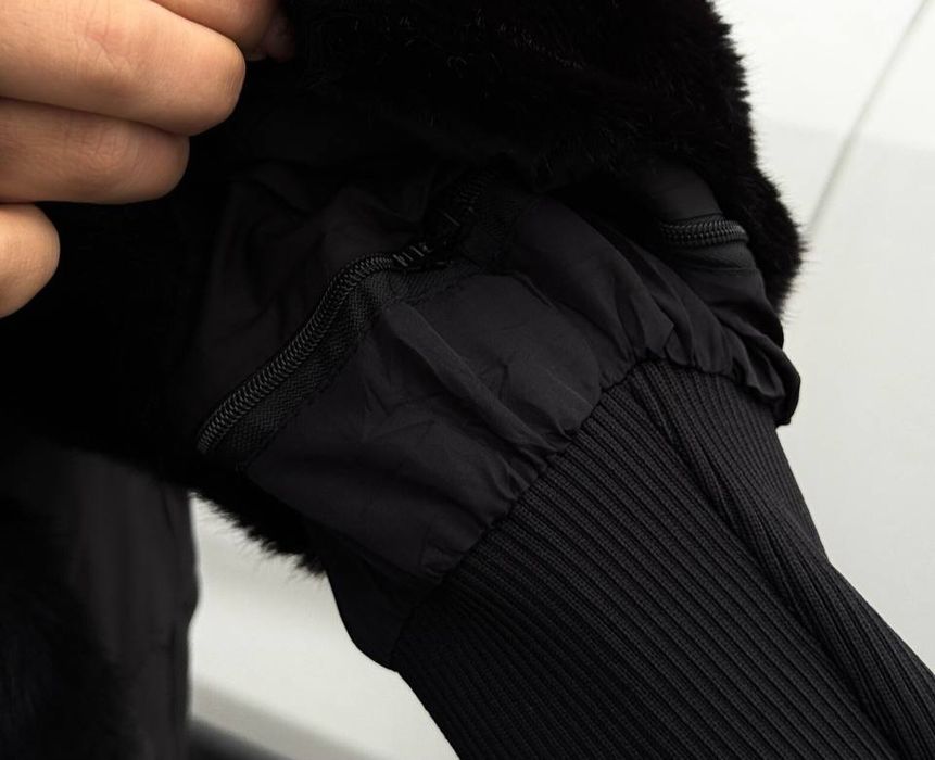 Жіноча шуба куртка комбінована осінь/єврозима