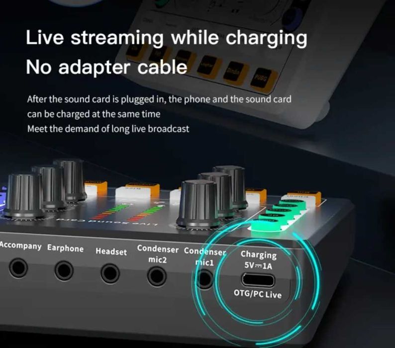 Konsola DJ, mixer, karta muzyczna, smartphone, pc