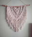 Painel de parede em macramé